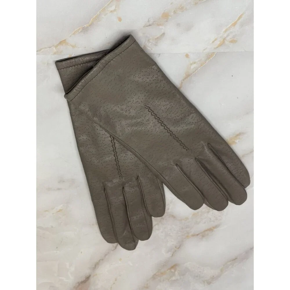 Fownes Leather Gloves for Women Lined Size 7.5 Vintage
